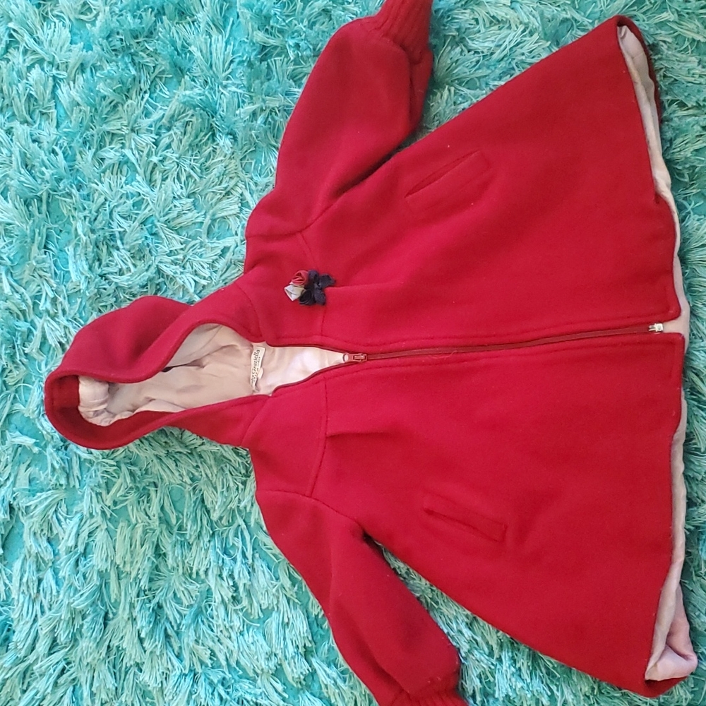 baby girls sz 12 red baby graziella winter coat